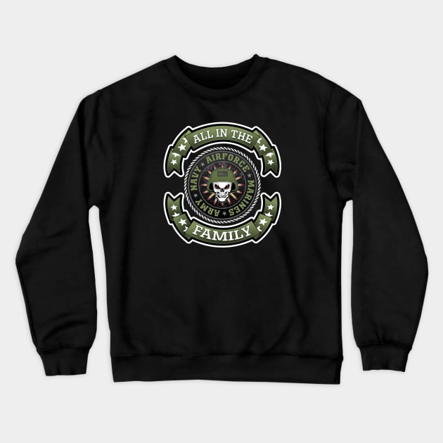 ALL IN THE FAMILY MILITARY Crewneck Sweatshirt by razrgrfx